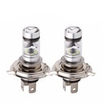 2 ST LED-lampa vit bil Motorcykelstrålkastare High Power 8000K F - Perfet White H4