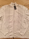 New Hugo Boss mens cashmere beige full zip jumper cardigan pullover suit top XXL