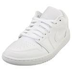 Nike Air Jordan 1 Low Womens Casual Trainers in White - 4 UK