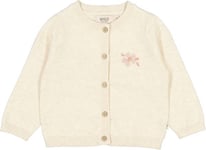 Wheat Knit Cardigan Suzy Embroidery Cloud Melange