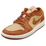 Nike Air Jordan 1 Low Se - Baskets Décontractées En Cuir Marron Café Femme