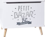 Atmosphera Leksakslåda "Petit Bazar &Amp  Secrets" , Mdf-Låda Med Ben För Barnrum