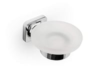 Croydex Flexi-Fix Easy to Fit Shoreditch Soap Dish and Holder with Zinc Alloy Construction, Chrome