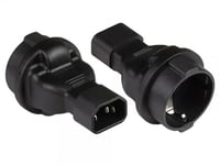 Alcasa Pa-1402s Adaptateur Prise D'alimentation C14 Type F Noir