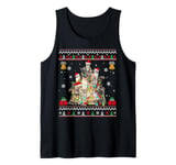 Cat Xmas Decoration Santa Cat Ugly Christmas Tree Tank Top