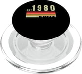 EST - 1980 - True Classic - Vintage Retro Aesthetic Birthday PopSockets PopGrip for MagSafe