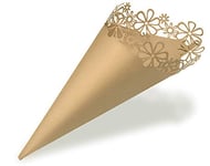 Club Green Confetti Cône Laser Fleur, Marron, 190 mm, Lot de 10