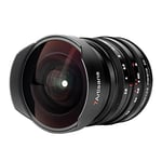 7artisans Objectif fisheye ultra grand angle F2.8 10 mm F2.8 Mise au point manuelle 178° Compatible avec monture Fujifilm G Noir