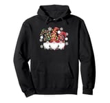 Three Gnomes Men Women Buffalo Plaid Red Christmas Pullover Hoodie