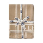 Cotton Jacquard kitchen towel beige/white- set of 2, Lexington