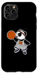 Coque pour iPhone 11 Pro Ballon de basket Panda Bear Slam Dunk Drôle Exercice de sport pour enfants