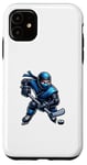 Coque pour iPhone 11 Joueur ninja de hockey sur glace