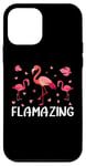 Coque pour iPhone 12 mini Flamant rose pour amoureux des flamants roses