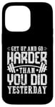 Coque pour iPhone 14 Pro Max Citation d'entraînement de motivation pour les amateurs de fitness