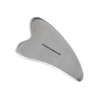 TWEEZERMAN Masseur facial (pierre Gua Sha pour le visage yeux anti-âge, acier inoxydable, soin du visage), argent