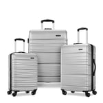 Samsonite Evolve Se Hardside Extensible avec roulettes Doubles pivotantes, Argent Arctique, 3PC Set (CO/M/L), Evolve Se Valise Rigide Extensible avec Double roulettes pivotantes