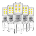 Lepro Ampoule LED G9 2,6W (Équivalent 30W Ampoules Halogènes), 320LM, 6000K Blanc Froid, 15 x 52 mm Culot G9 Standard, Non Dimmable, Lot de 5