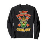 Really Love Corn Funny Corn On The Cob Sweatshirt