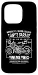 Coque pour iPhone 15 Pro Tony's Garage Design moto pour le nom Tony