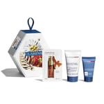 Clarins Men Recruit 3 Piece Gift Set: Super Moisturising Balm 12ml - Double Facia Serum 0.9ml - Facial Cleanser 30ml