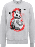 Sweat Homme Star Wars : Les Derniers Jedi BB8 Roll With IT - Gris - XXL