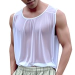 UK Sexy Mens Sleeveless Sheer Tank Tops Vest Shirt Sports Gym Tee Blouse T-shirt