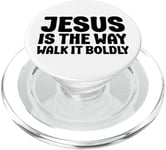 Jesus is the Way Walk It Boldly Religious Motivational Bible PopSockets PopGrip for MagSafe