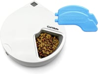 Cat Mate C500 Mangeoire Automatique 5 Bols Minuterie Aliments Humides Secs Blanc