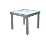 Table de jardin extensible 8 personnes en aluminium - MOLVINA - CONCEPT USINE - Gris - Carré