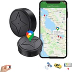 GPS Stark Magnetisk Tracker, GPS Stark Magnetisk Fordon Anti-Lost Tracker, Multi-Funktion Mini GPS Tracker för Fordon Ingen Prenumeration, Anti-Stöld Mikro GPS Spårningsenhet med Gratis App