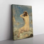 Big Box Art The Sirens by John Macallan Swan Canvas Wall Art Print Ready to Hang Picture, 76 x 50 cm (30 x 20 Inch), Cream, Grey, Grey