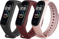 WOOZ [3 Pack] Straps for Xiaomi Mi Smart Band 4 / Mi Band 3, Colourful Bracelet