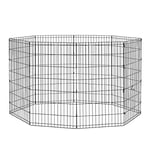 New World Dog Exercise Pen & Playpen without a Door; 60.96 cm by 106.68 cm; Black E-Coated; B556-42