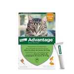 Advantage Chat & Lapin de moins de 4 kg – Pipettes anti puces chat pour prévention des infestations – Traitement anti puces avec protection de 3 à 4 semaines – 4 x 0,4 ml