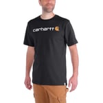 Carhartt Core Logo T-Shirt S/S Men Svart XS - Fri frakt