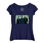 T-Shirt Femme Col Echancré Matrix Reloaded Keanu Reeves Neo Trinity Morpheus Cinema