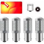 4 x 1156BA15S led Ampoule Rouge Super Brillant 6000K 5630 33 smd Feu de Recul Stationnement Position Arrière Antibrouillard Arrière Ampoule 12V