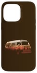 Coque pour iPhone 14 Pro Max Van Silhouette Coucher de soleil orange