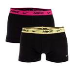 Nike Mens 2 Pack of Trunks in Black material_cotton - Size Medium