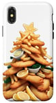 Coque pour iPhone X/XS Sapin de Noël Fish and Chips