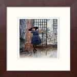 Lumartos, Vintage Poster The Secret Garden (9) Contemporary Home Decor Wall Art Print, Mahogany Frame, 14 x 14 Inches