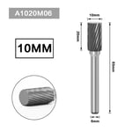 A1020M06 Fraise en carbure de tungstène 6MM, dessin sur métal, outil rotatif, fraise, gravure CNC, outils abrasifs, travail des métaux, fraisage, polissage ""Nipseyteko