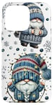 Coque pour iPhone 15 Pro Max Winter Gnome For Women Kids With Christmas Lights For Xmas