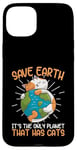 Coque pour iPhone 15 Plus Save Earth Cat Lovers, une planète mignonne qui s'embrasse