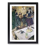 Big Box Art Monsieur Boileau at The Cafe by Henri De Toulouse-Lautrec Framed Wall Art Picture Print Ready to Hang, Black A2 (62 x 45 cm)