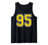 Number 95 in Yellow White Black Tank Top