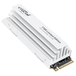 Crucial T705 SSD 2To PCIe Gen5 NVMe M.2 Édition Limitée SSD Interne Gaming avec Dissipateur Premium Blanc, jusqu’à 14.500Mo/s, Microsoft DirectStorage, Rétrocompatibilité PCIe 4.0 - CT2000T705SSD5A