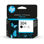 HP 304 Black Original Ink Cartridge blekkpatron 1 stykker Standard utskriftsproduksjon Sort