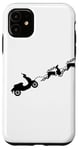 Coque pour iPhone 11 Retro Scooter Club Vacances Renne Gear Head Scoot Life