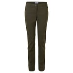 Craghoppers Womens/Ladies Kiwi Pro II Trousers (Khaki Green) material_Synthetic - Size 24 Short (UK Womens)